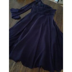 4 Bill Levkoff Purple One Shoulder Formal Dress Prom Homecoming Wedding Bridal